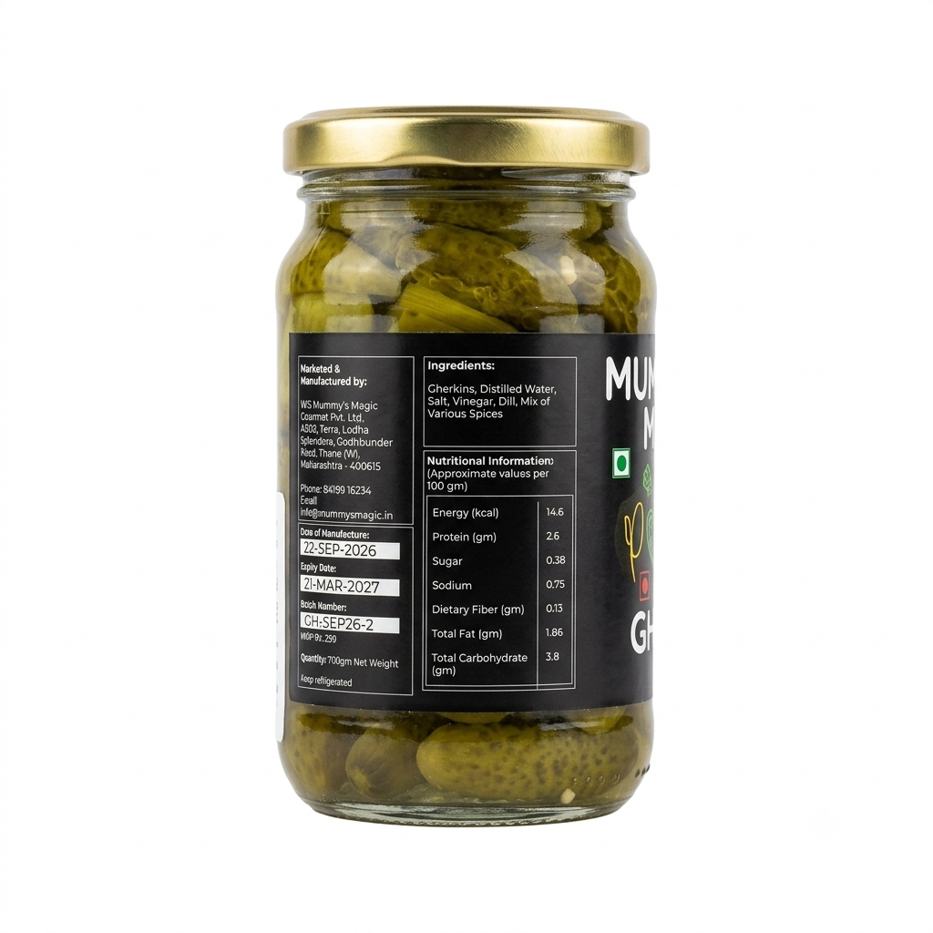 Pickled | Gherkins Pickled Perfection-Sweet &amp;amp; Sour Sliced Pickled Gherkins in Brine - Vegan -Handcrafted flavour - No Preservatives or artificial additives – Mummy&