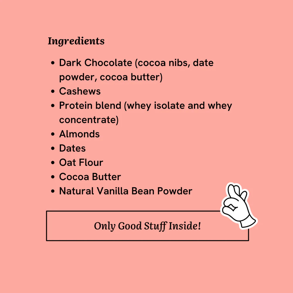 Chocolate Bar | Cookie Dough Delight (Protein Bar) – 10g Protein – Real Chocolate – No Added Artificial Preservatives &amp; No Added Sugar – Freely – 42gm