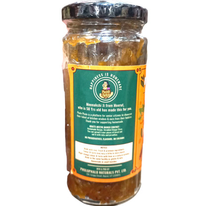 Chutney | Mango Jaggery Chutney - 100% Natural - Ayurvedic Digestive Pickle - No Artificial Preservatives - Phulo Phalo - 200gm