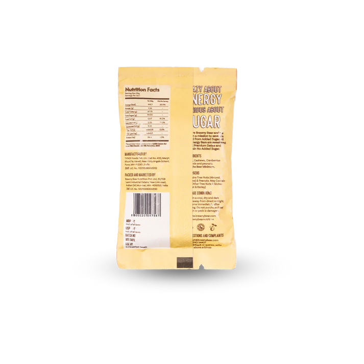 Bar | Date Energy Bars (Mix Nut) – No Additives &amp; No Added Preservatives – Brawny Bear – 25gm