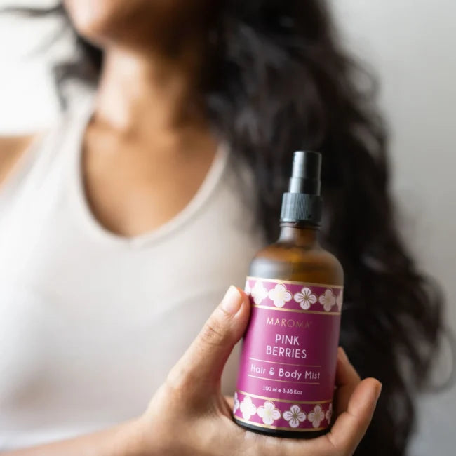 Pink Berries Hair &amp; Body Mist - Fruity, Playful, Nourishing, Refreshing Hydration-Cruelty Free, - Maroma - 100ml