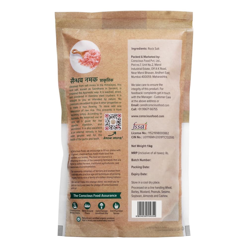 Salt | Rock Salt - Himalayan Pink Salt - Conscious Food - 1000gm