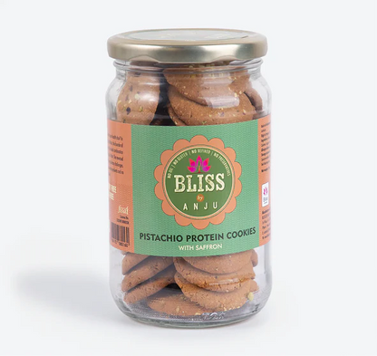 Cookies | Channa Sattu Pistachio Protein Cookies – No Refiend Flour- No OIL - Dairy Free- Bliss Box Foods – 350gm