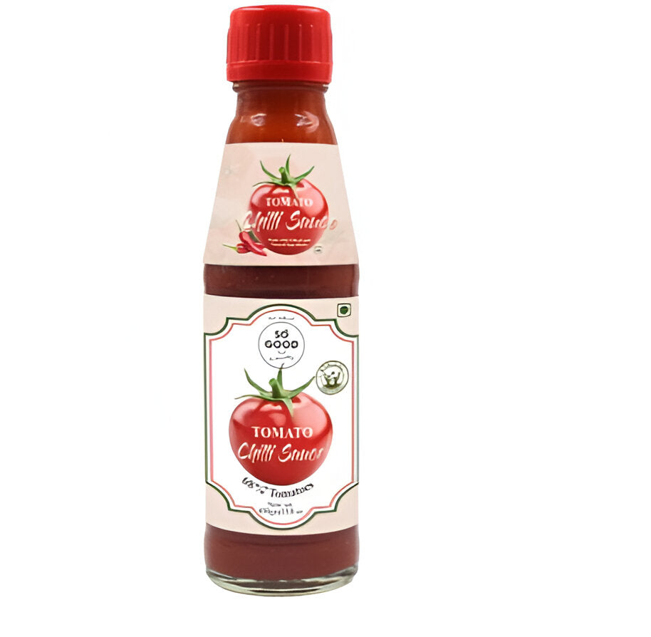 Chilli Sauce | 68% Tomatoes (Tomato Chilli Sauce) - Loaded With Antioxidant – Natural - No Added Flavors, Colour, Chemicals & No Added Preservatives – So Good – 200gm