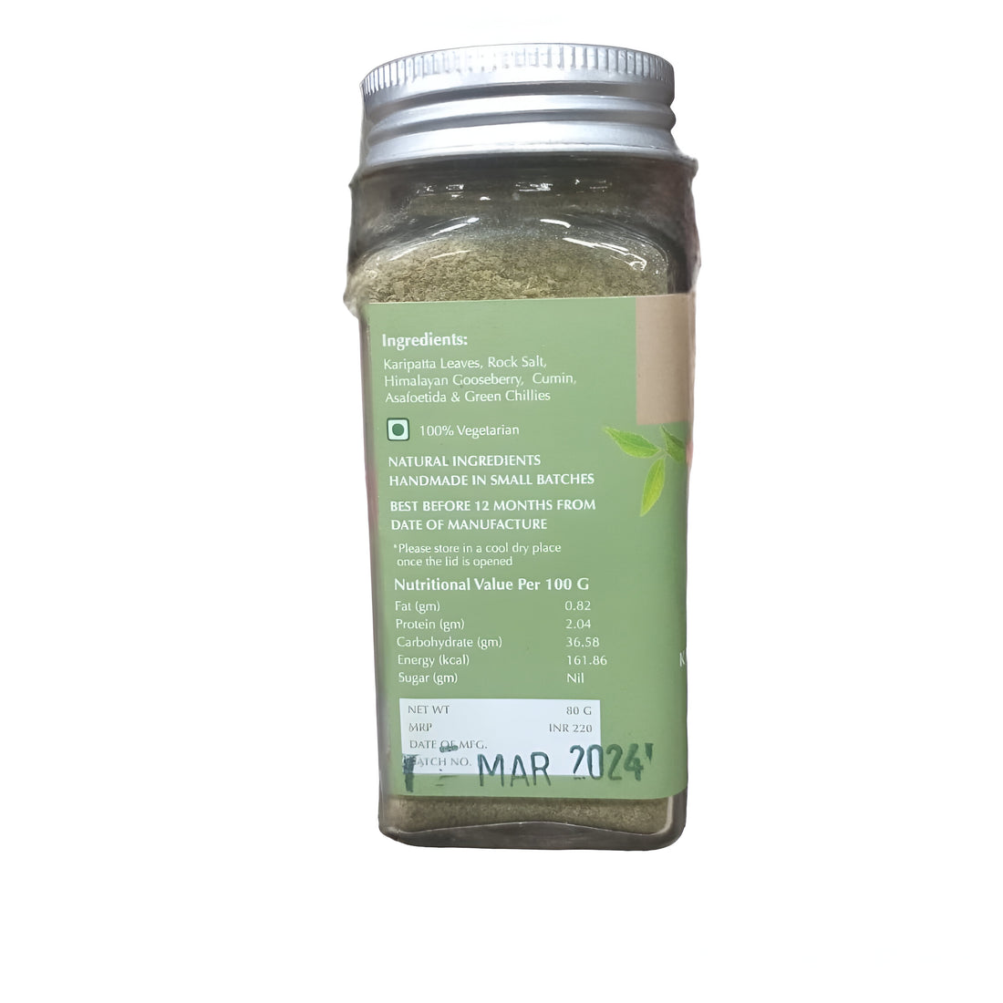 Seasoning | Hariyali - Karipatta Seasoning - 100% Vegetarian - Bugyaal - 80gm