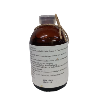Body Oil | Moisturizing - Sweet Orange &amp;amp; Ylang Ylang - Pure &amp;amp; Natural - Wild Ideas – 100gm