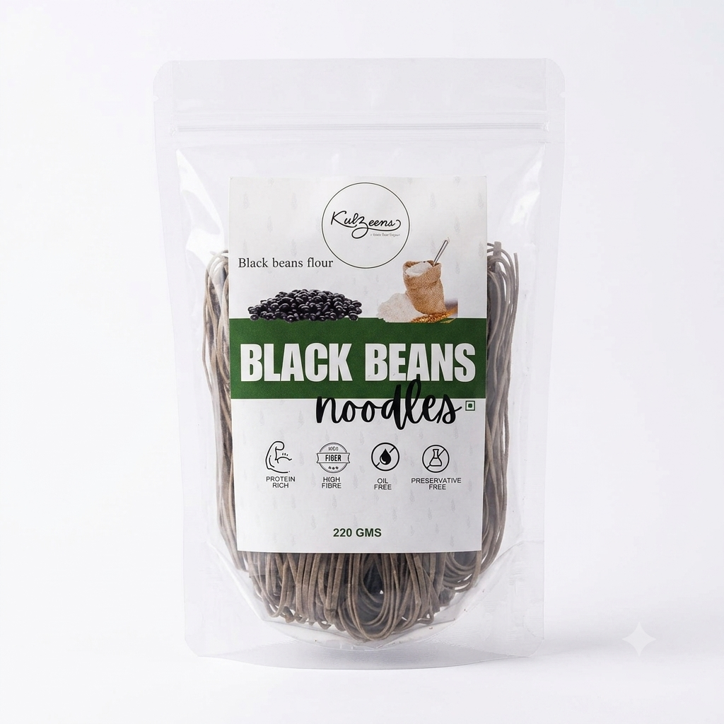 Noodles | Black Beans Noodles - Protein Rich , High Fibre- No Preservatives, Oil Free – Kuizeens – 220gm