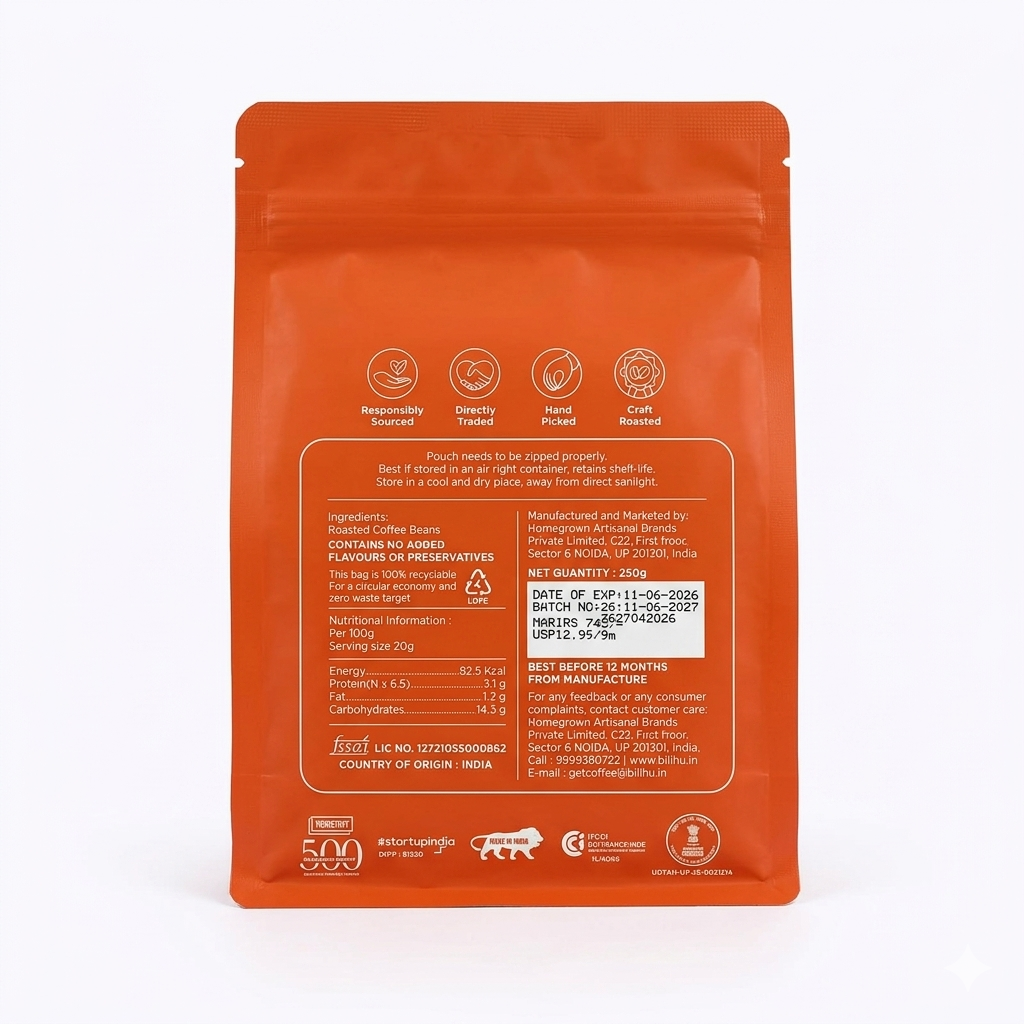 Coffee | Gunibyle Estate Medium Roast (Drip / Pourover)-Hand Picked, Craft Roasted – Bili Hu – 250gm