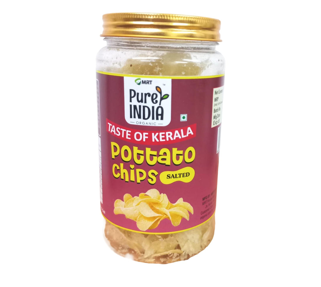 Chips | Potato Chips (Salted) – No Added Preservatives, No Refined Oil, No Palm Oil &amp; No Added Flavor Enhancer - MRT Organics – 90gm