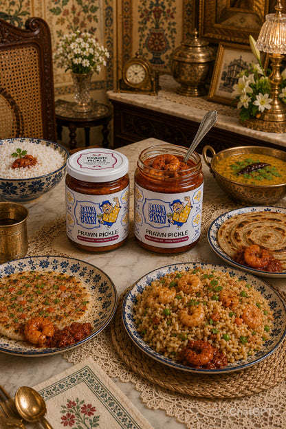Pickle | Prawn Pickle -Made in 100% Olive Oil-Farm Fresh Chicken - Non Refined Oil &amp;amp; No Artificial Preservatives –Bawa Gone Goan- 180gm