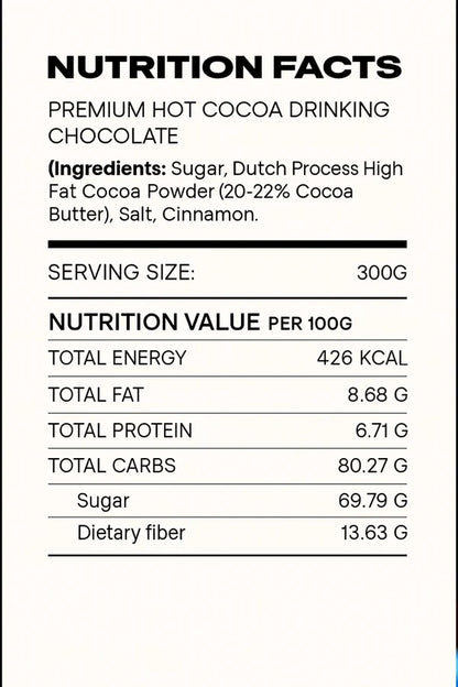 Chocolate | Premium Hot Cocoa Drinking Chocolate - Made in Kerala from Single - Origin Cocoa – Vegan -No Vegetable Oil, No Artificial Flavours- Cocoacraft – 300gm
