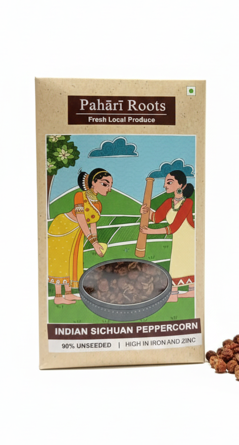 Sichuan Pepper | Indian Sichuan Peppercorn - 90% Unseeded - From The Hills Of Meghalaya - High In Iron &amp;amp; Zinc - Pahari Roots - 100gm