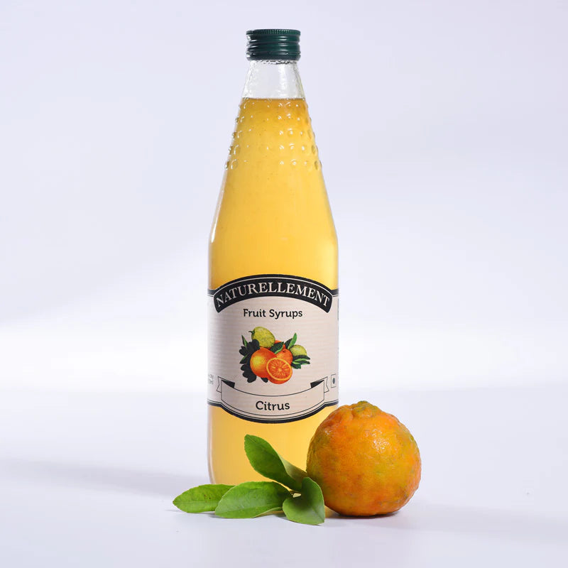 Syrup | Citrus Syrup -  100% Natural and Pure Syrup- No Artificial Flavors, Colors or Preservatives - Naturellement - 750ml