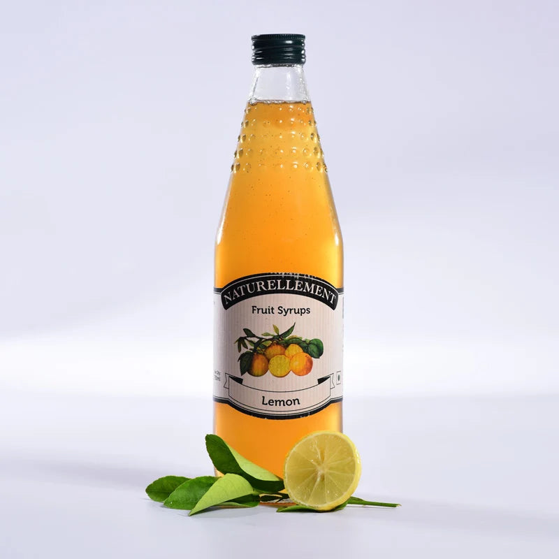 Syrup | Lemon Syrup -  100% Natural and Pure Syrup- No Artificial Flavors, Colors or Preservatives - Naturellement - 750ml