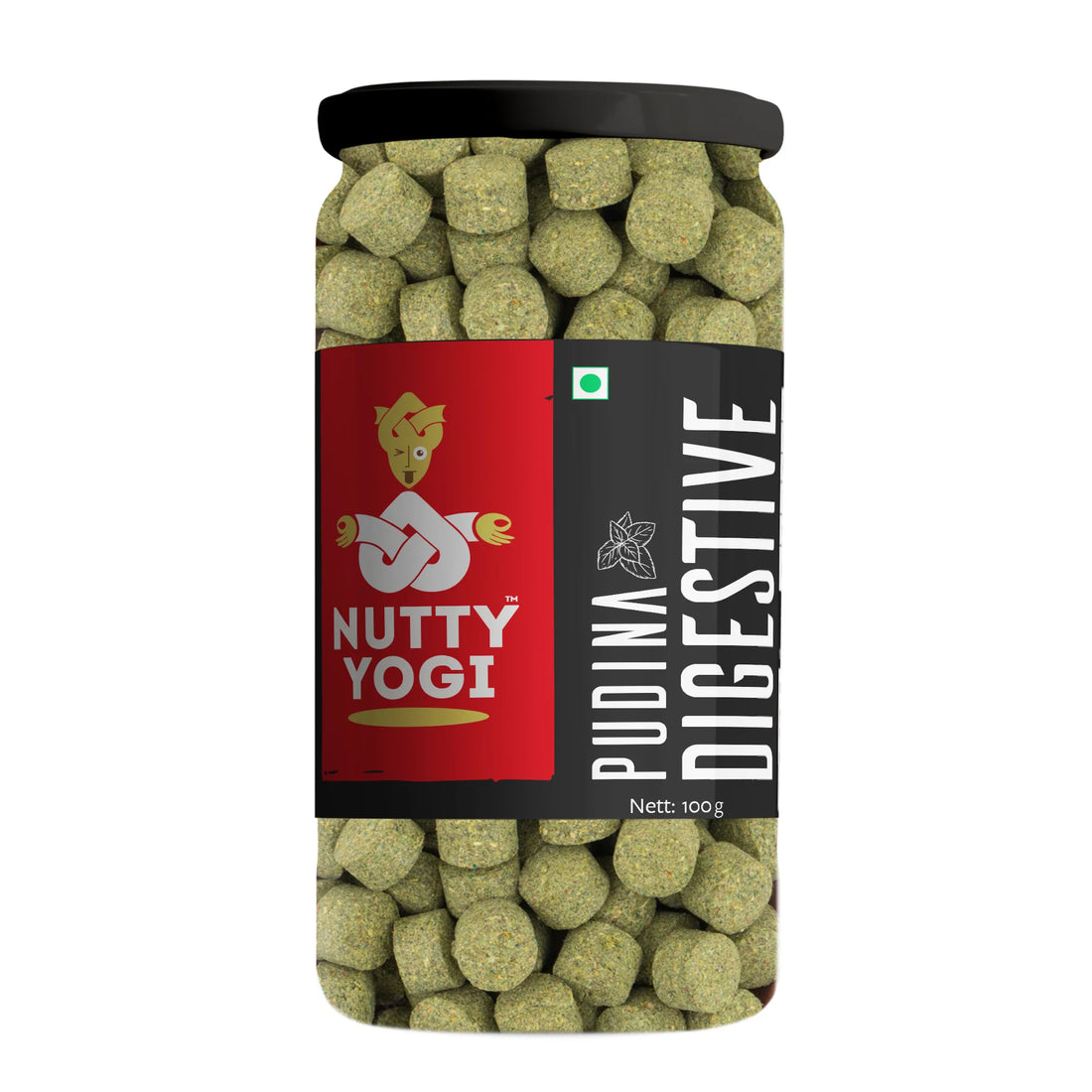 Digestive Pudina-Improves Digestion, Improves Immunity -No preservatives- Nutty Yogi 100gm