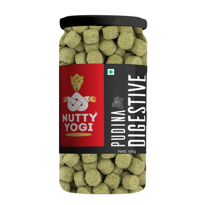 Digestive Pudina-Improves Digestion, Improves Immunity -No preservatives- Nutty Yogi 100gm
