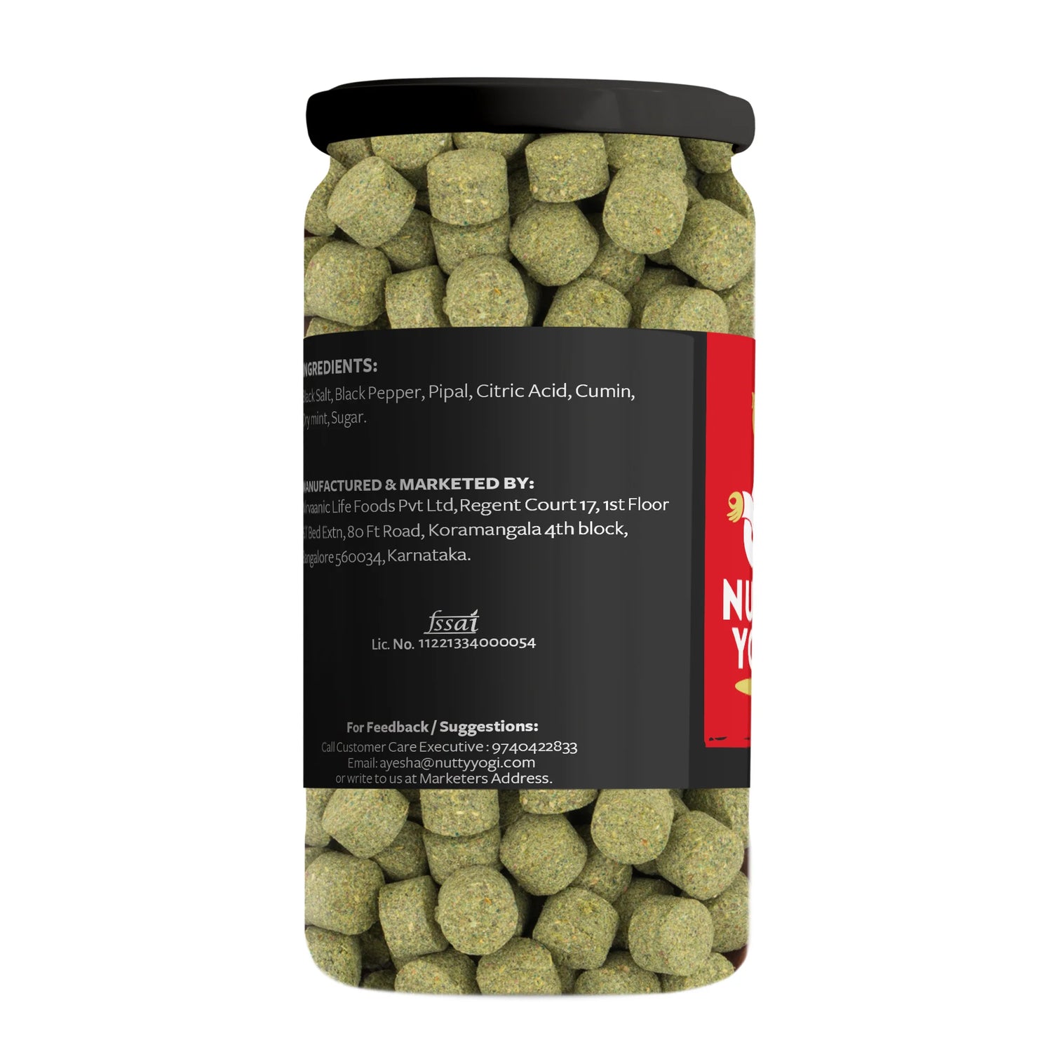 Digestive Pudina-Improves Digestion, Improves Immunity -No preservatives- Nutty Yogi 100gm