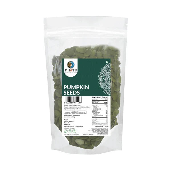 Seeds | Pumpkin Seeds-Healthy Omega-3 fats - USDA Organic - Dhatu – 50gm