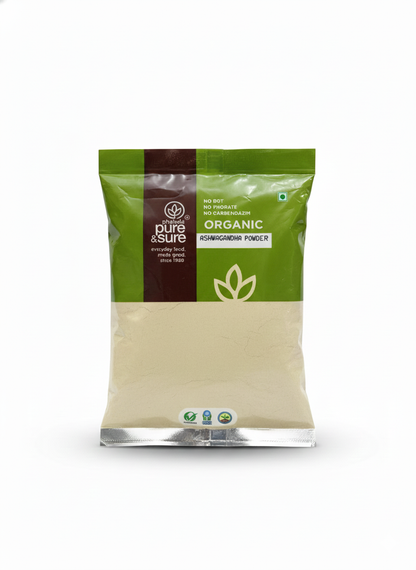 Organic Ashwagandha Powder - Pure And Sure - 100gm