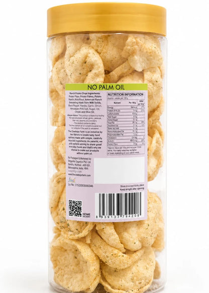 Chips | American Ranch (Potato Wafers) - Non Fried, Crispy -No Palm Oil, No Msg &amp; Preservatives Free – The Cow Boys Farm - 130gm