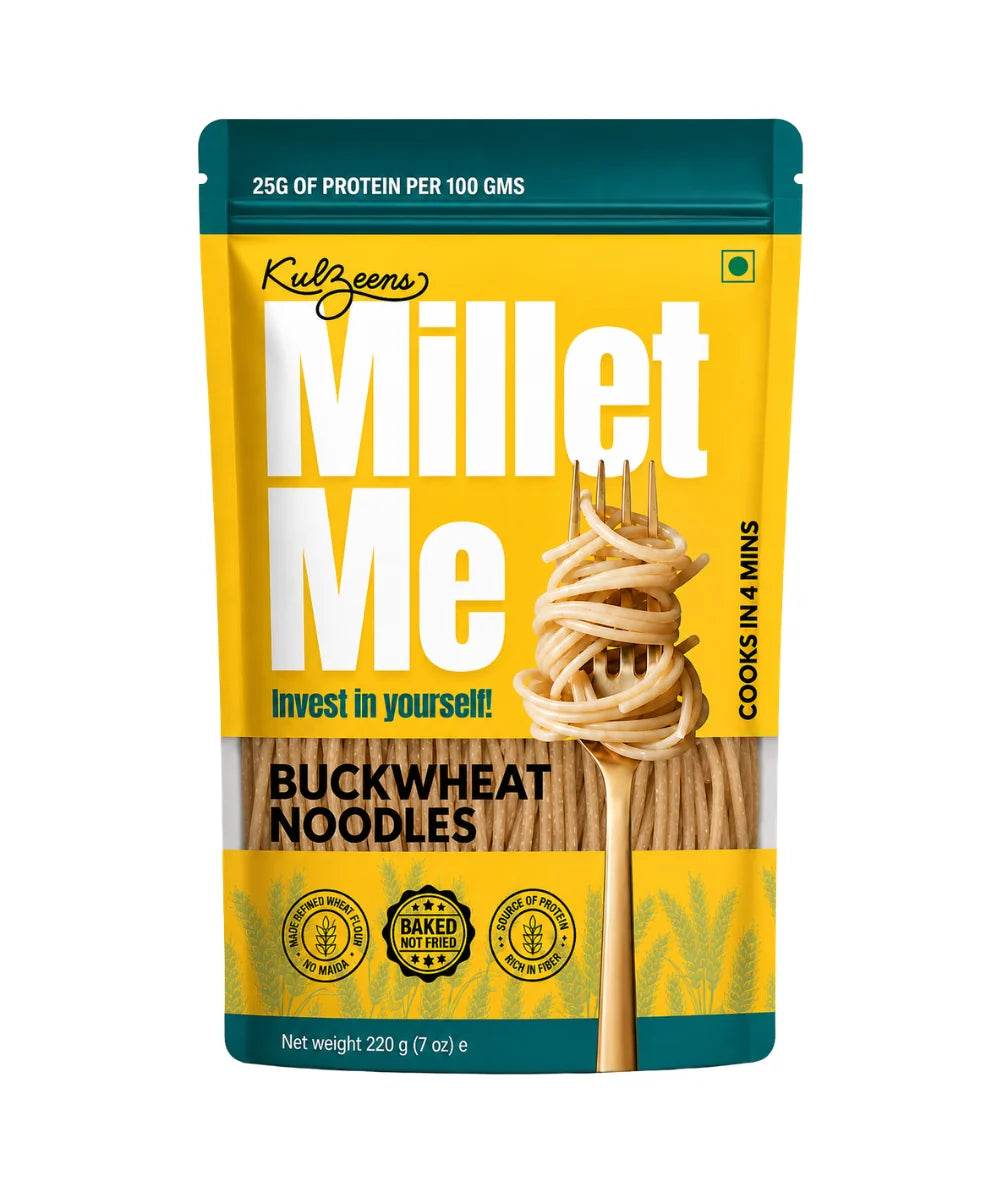 Noodles | Buckwheat Noodles  -100% Gluten-Free &amp; Fasting Friendly -Baked Not Fried -No Refined Wheat Flour , No Maida-No Artificial Additives, No Preservatives – Kuizeens – 220gm