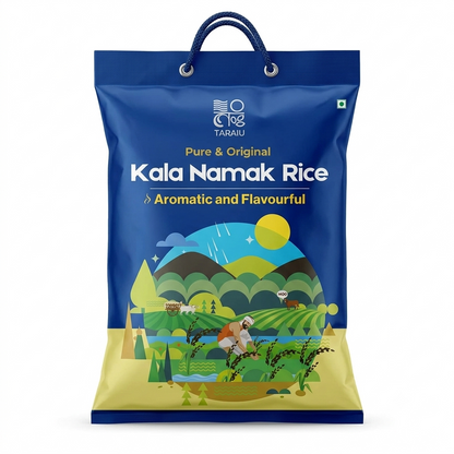 Rice | Kala Namak Rice – Made In Tarai – Aromatic – Natural Salty Taste – Diabetic Friendly, High In Protein, Antioxidants &amp; Sugar Free – Tarai Organic Farms – 5000gm