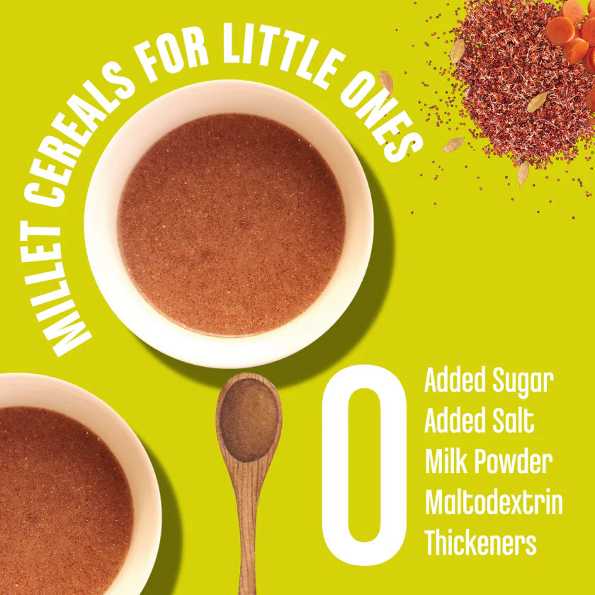 Porridge Mix | Sprouted Ragi &amp; Carrot – Vegan, Gluten Free, No Added Refined Sugar, No Milk &amp; No Salt – Early Foods – 200gm