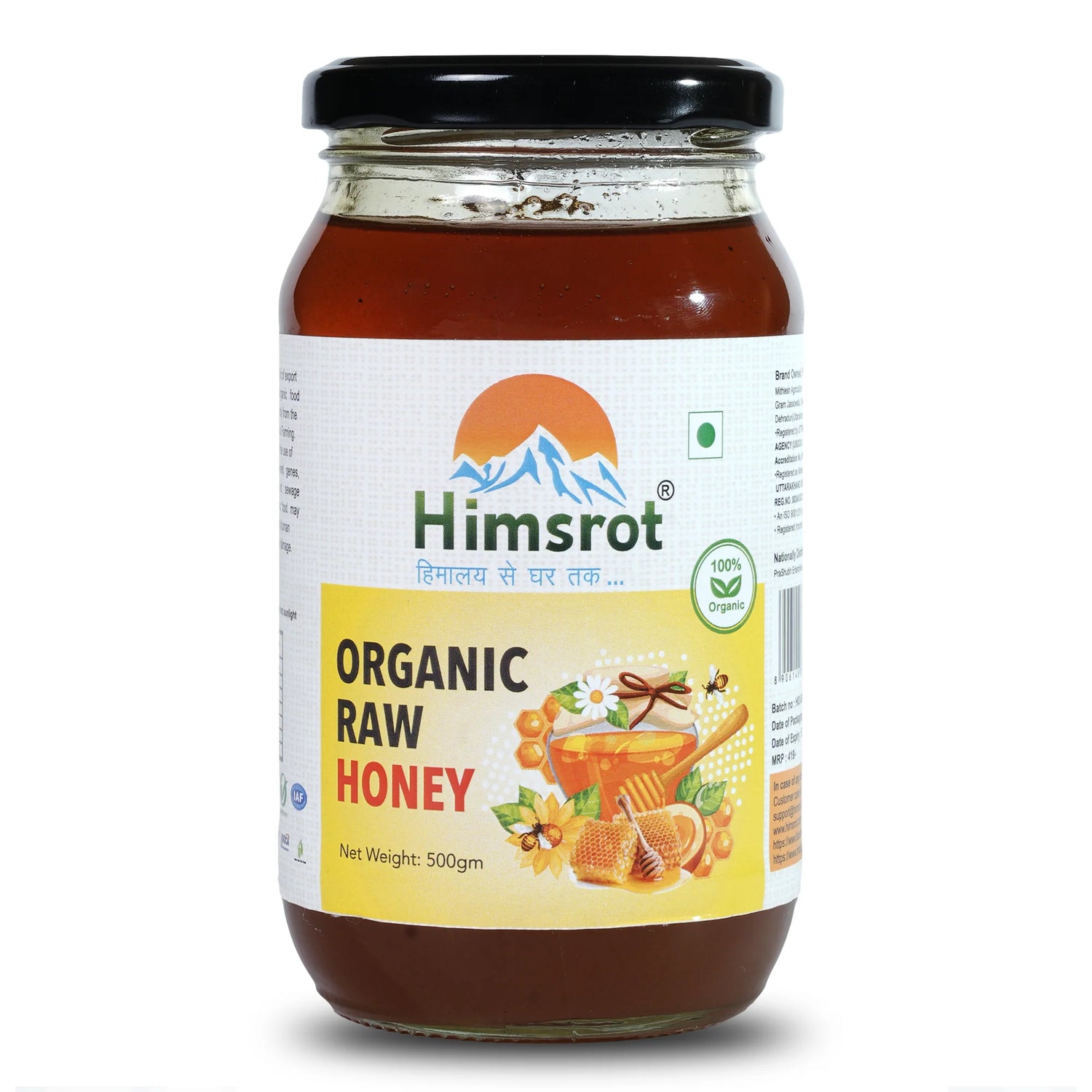Honey | Raw Honey - Certified Organic - Himsrot - 500gm