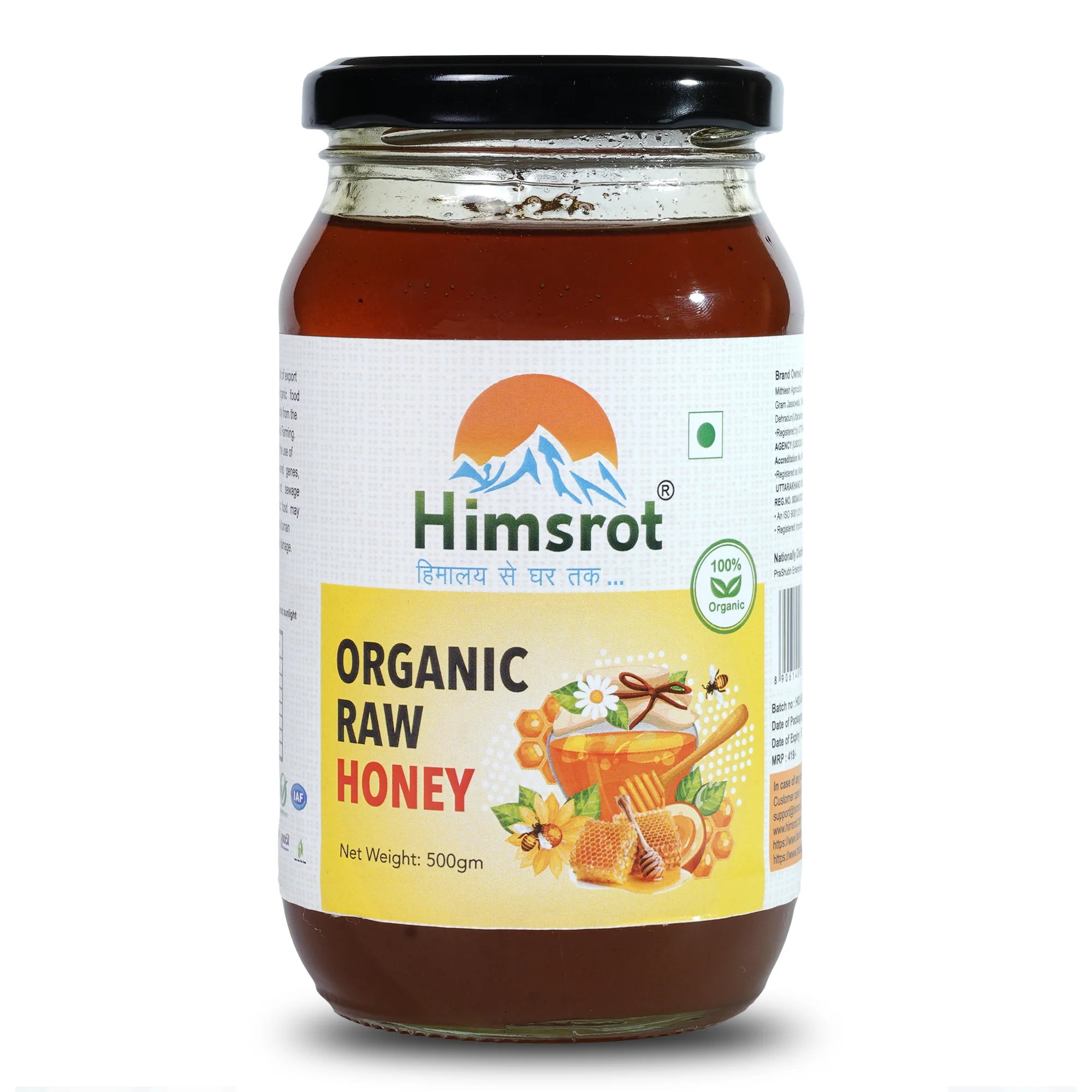 Honey | Raw Honey - Certified Organic - Himsrot - 500gm