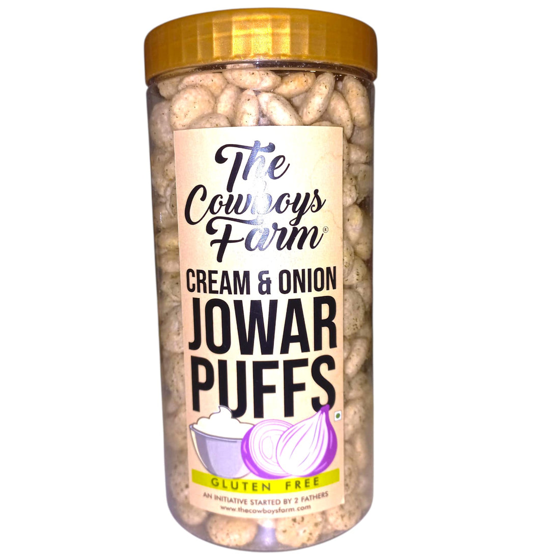 Jowar Puffs | Cream &amp; Onion Jowar Puffs - Baked - Gluten Free, High on Fibre, Diabetic Friendly &amp; No Msg – The Cow Boys Farm – 170gm