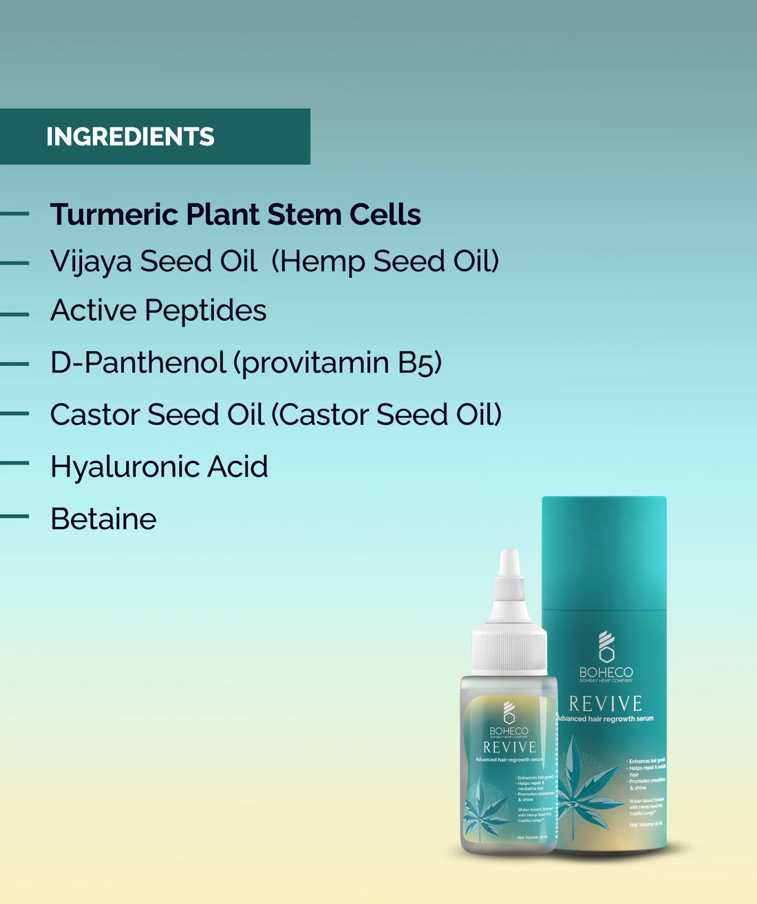 Hair Serum | Revive - Advanced Hair Regrowth Serum - For All Hair Types - Boheco – 10ml