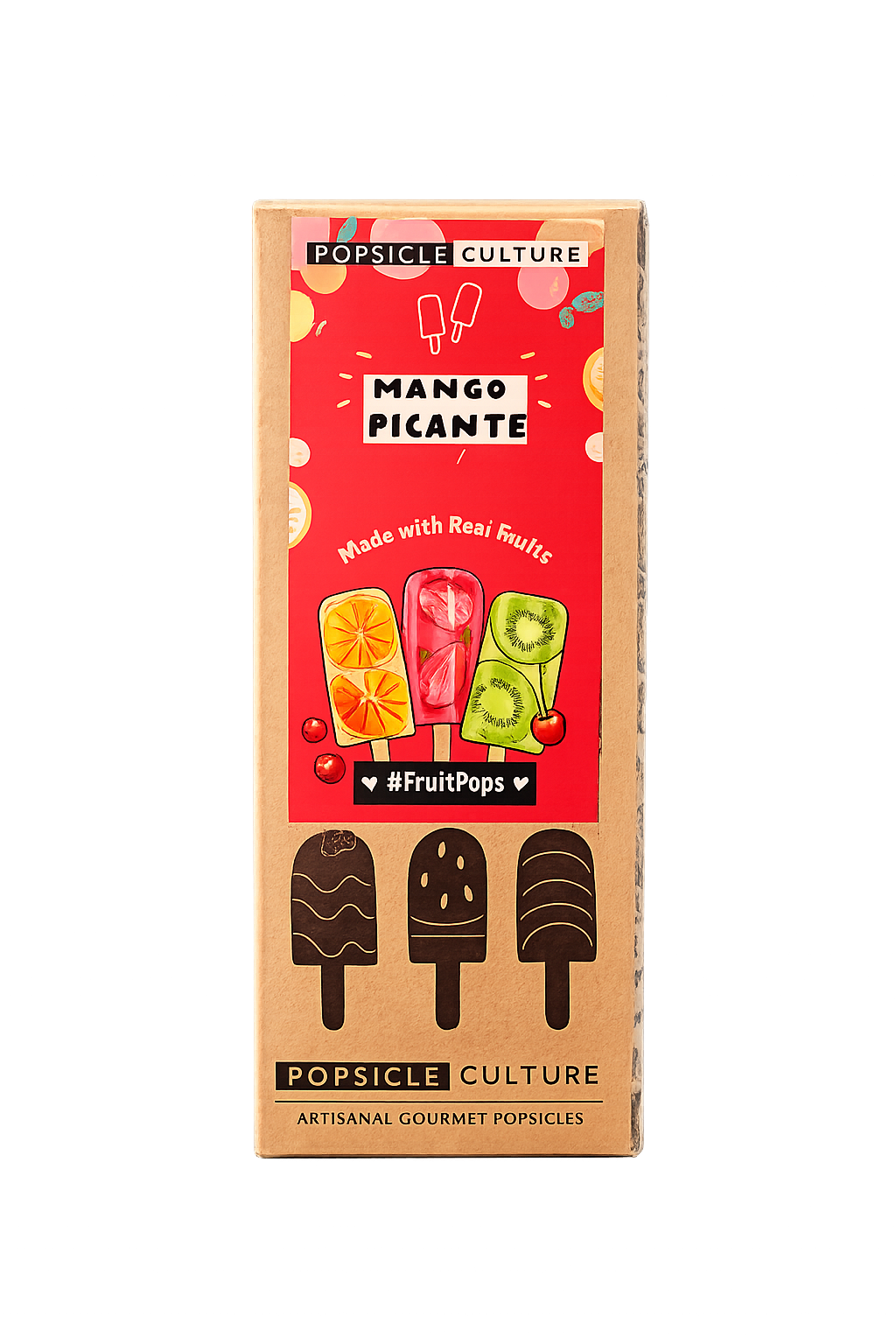 Ice Cream | Mango Picante (Sweet Mango with Spicy Chilli Jalapenos)- Popsicle Ice Cream- Fruit Ice Cream- 100% Natural Mango Orange  &amp; Watermelon - Refreshing Summer Fruit Blend- No Artificial Colors, No Synthetic Flavors - Nature&