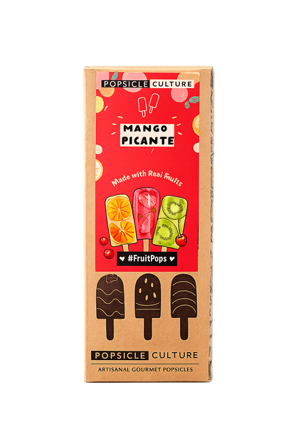 Ice Cream | Mango Picante (Sweet Mango with Spicy Chilli Jalapenos)- Popsicle Ice Cream- Fruit Ice Cream- 100% Natural Mango Orange  &amp; Watermelon - Refreshing Summer Fruit Blend- No Artificial Colors, No Synthetic Flavors - Nature&