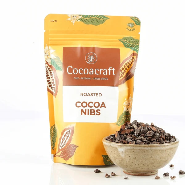 Chocolate | Roasted Cocoa Nibs - Made in Kerala from Single - Origin Cocoa – Vegan -No Vegetable Oil, No Artificial Flavours- Cocoacraft – 130gm