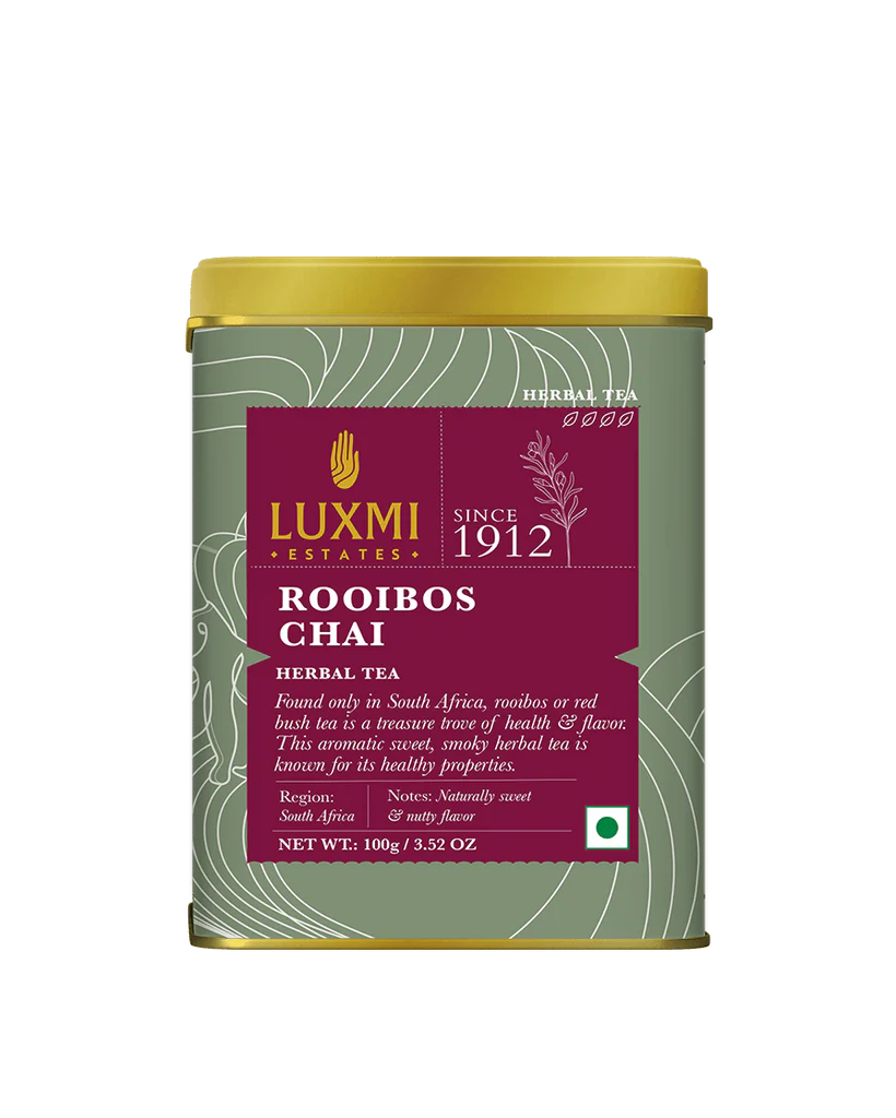Tea | Rooibos Chai - Naturally Sweet & Nutty Flavour - USDA - Caffeine Free – Luxmi Estates – 100gm