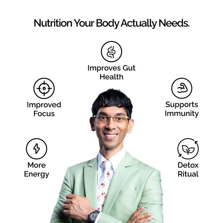 Protein Powder | Daily Greens-Gut Health -Gluten Free - Superfood Nutrition– Vitamins, Minerals &amp;amp; Plant-Microgreens Blend, Superfruits Blend, Adaptogens – No Preservatives – Neogreen – 300gm