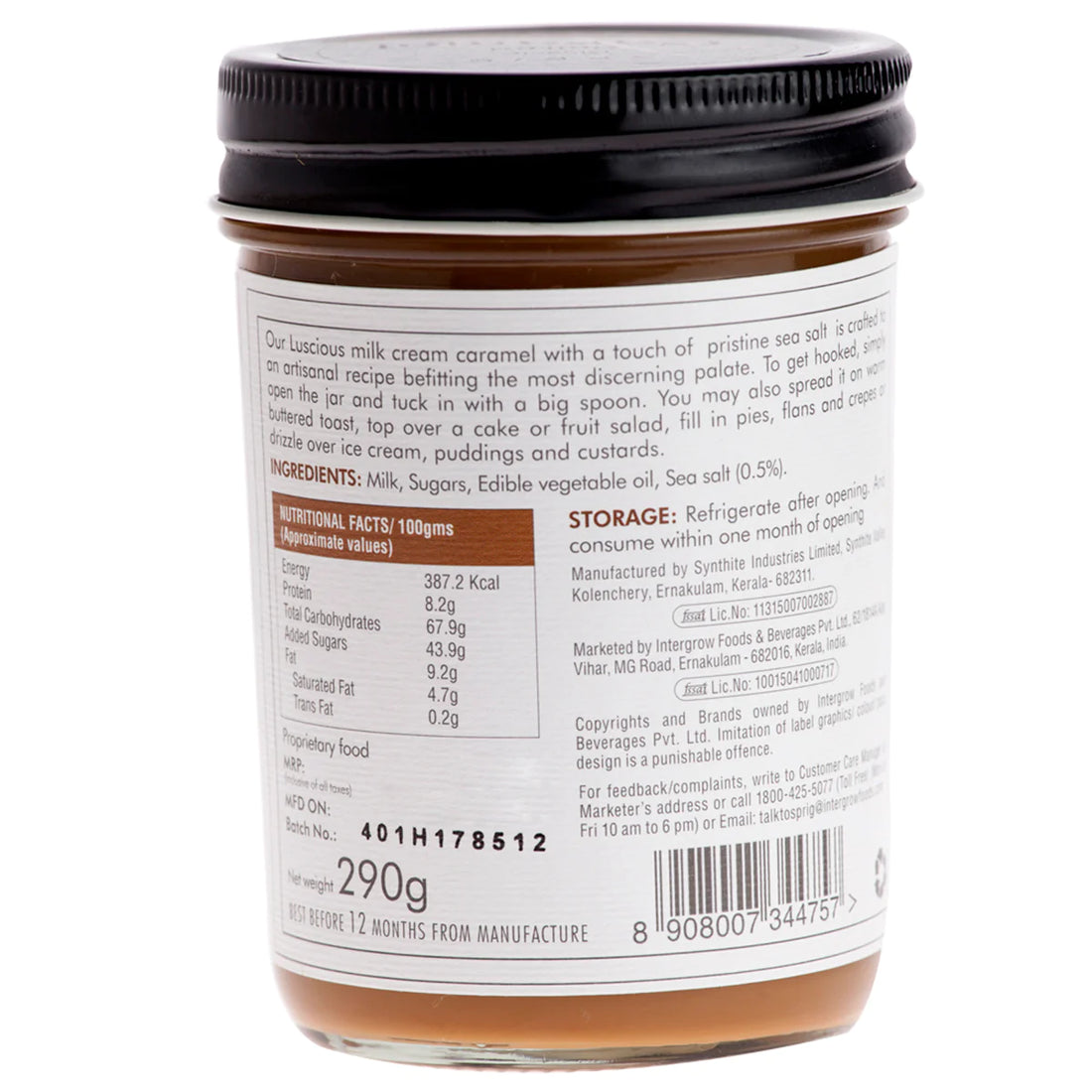 Classic Salted Caramel - Sprig - 290gm