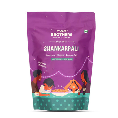 Shankarpali | Made With Khapli Wheat (Sweetened With Mishri) – Deep Fried In Desi Ghee – Shakerpara – Khurma – Dialmond Cuts – No Additives, Binders, Fillers &amp; No Added Preservatives – Two Brothers – 250gm