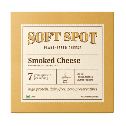 Vegan Cheese | Smoked Cheese – Pasteurized - Gluten Free, Dairy Free &amp; Lactose Free - Soft Spot Foods - 200gm