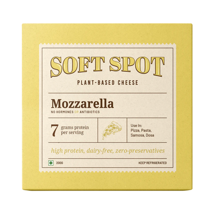 Vegan Mozzarella Cheese | Pasteurized - Grates &amp;amp; Melts – Gluten Free, Dairy Free &amp;amp; Lactose Free – Soft Spot Foods – 200gm