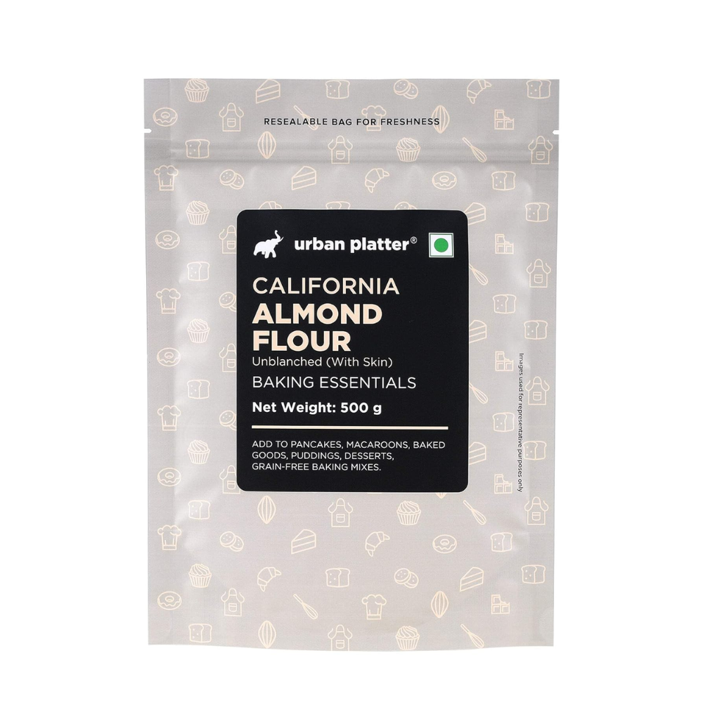Almond Flour  | California - Unblanched (With Skin) - Baking Essentials - Gluten Free - Urban Platter - 500gm