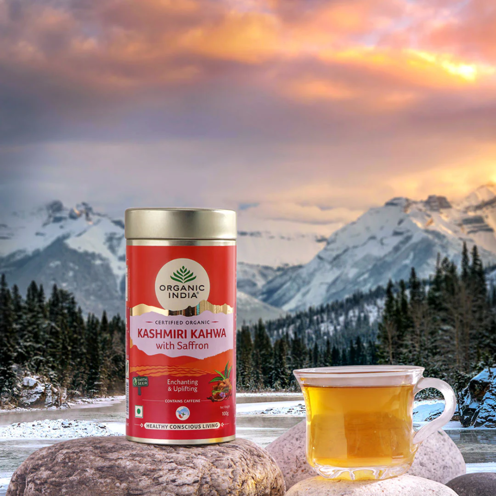 Tea | Tusli Kashmiri Kahwa (With Saffron ) - Oragnic - Organic India - 25 Infusion Bag