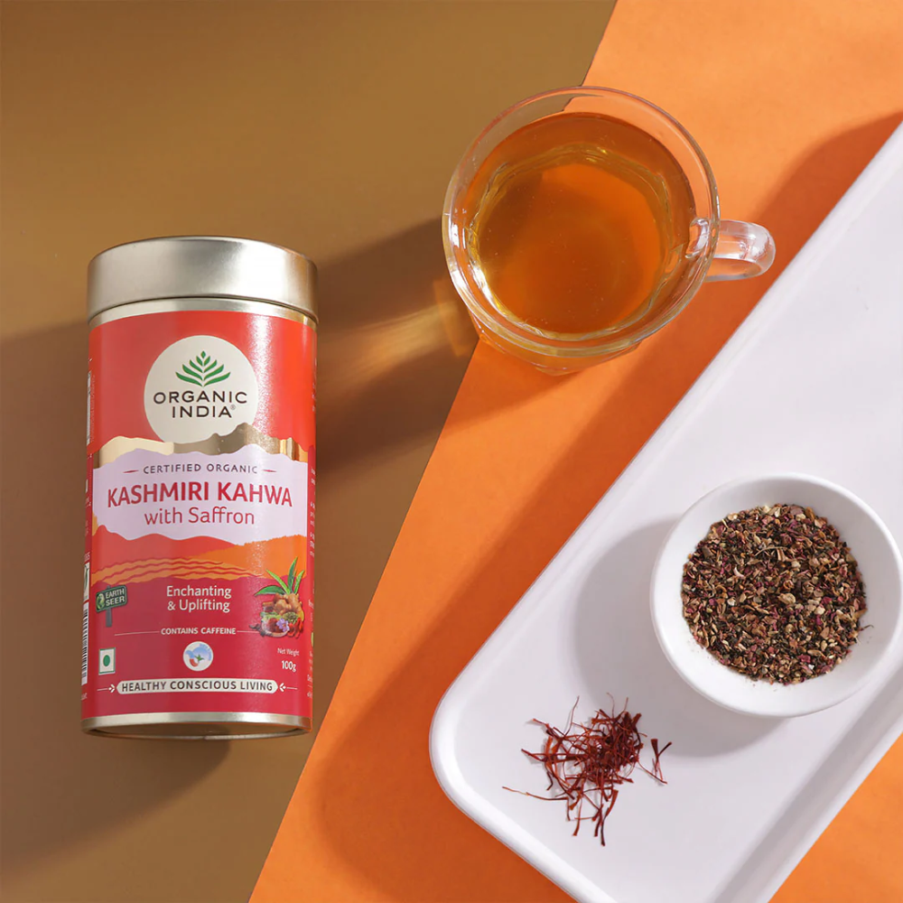 Tea | Tusli Kashmiri Kahwa (With Saffron ) - Oragnic - Organic India - 25 Infusion Bag
