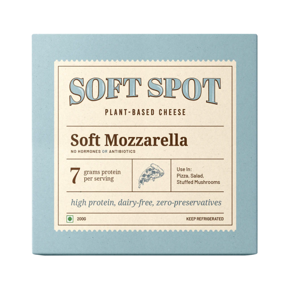 Vegan Soft Mozzarella Cheese | Spread &amp; Melts - Pasteurized - Gluten Free, Dairy Free &amp;amp; Lactose Free – Soft Spot Foods – 200gm