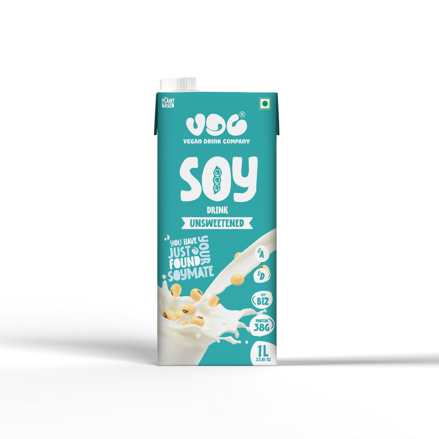 Soy Drink | Unsweetened - Cruelty Free, Non Gmo, No Added Sugar, Preservatives, Cholesterol, No Artificial Flavors &amp; Colors - VDC - 1000ml