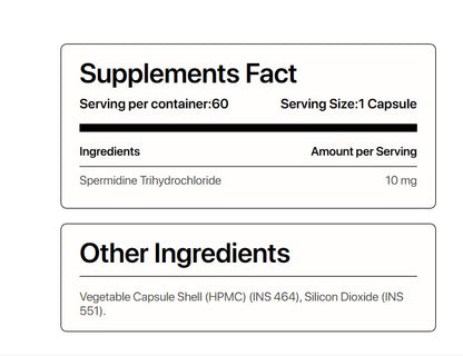 Spermidine | Activates Autophagy, Supports Cognitive &amp; Skin Health -  Vegan, Gluten Free, Non GMO &amp; Sugar Free - Decode Age – 60 Vegan Capsules