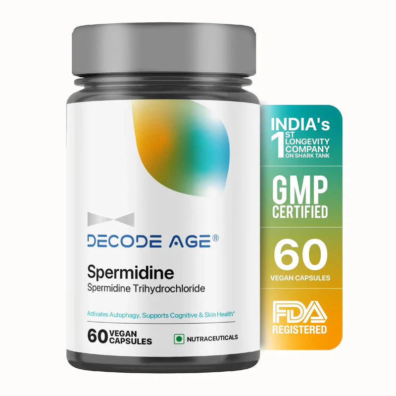 Spermidine | Activates Autophagy, Supports Cognitive &amp; Skin Health -  Vegan, Gluten Free, Non GMO &amp; Sugar Free - Decode Age – 60 Vegan Capsules