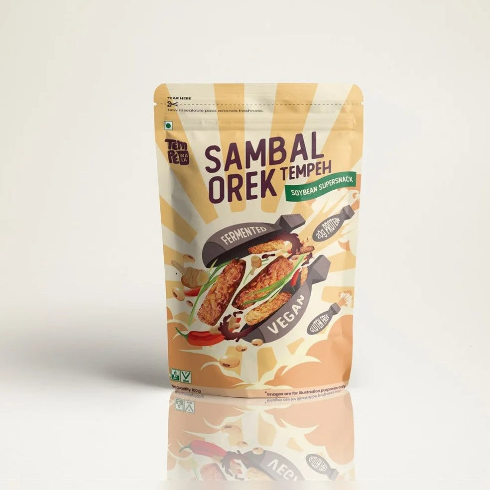 Tempeh | Sambal Kering Tempeh (20g Protein) -Ready To Eat –Vegan, Gluten Free-High-protein -No Artificial Color &amp; No Artificial Preservatives– Tempewala – 100gm