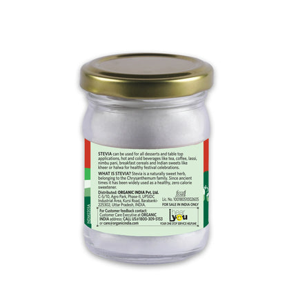 Stevia Powder | Natural Sweetener (Made From The Leaves Of The Stevia Rebaudiana Plant) - Natural - Zero Calories &amp;amp; Sugar Free - Organic India - 75gm