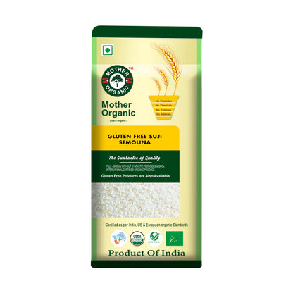 Suji | Rice Suji - USDA Organic - Gluten Free - Mother Organic - 500gm